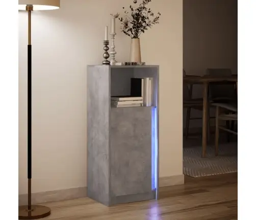 Puhvetkapp Led-Tulega, Betoonhall, 42,5X34X100 cm Tehispuit Puhvetkapp Led-Tulega, Betoonhall, 42,5X34X100 cm Tehispuit
