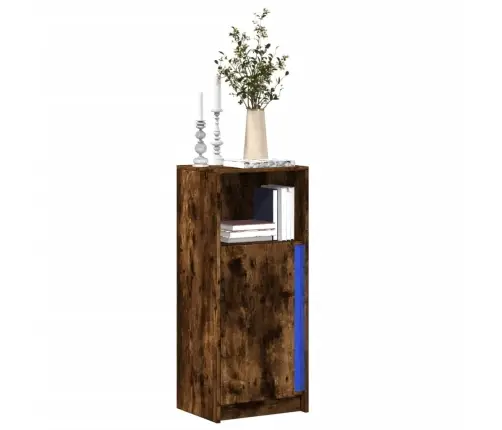 Kumode Ar Led, Ozolkoka Krāsa, 42,5X34X100Cm, Inženierijas Koks Vidaxl