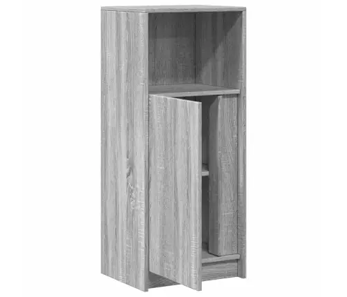 Kumode Ar Led, Pelēka Ozola, 42,5X34X100 Cm, Inženierijas Koks Vidaxl