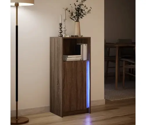 Šoninė Spintelė Su Led, Ruda Ąžuolo, 42,5X34X100cm Mediena