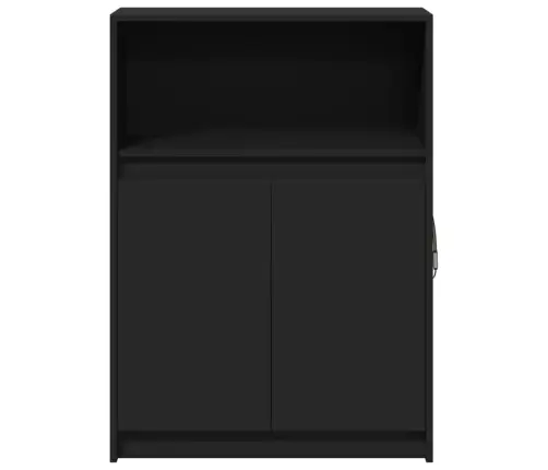 Kumode Ar Led, Melna, 72X34X100 Cm, Inženierijas Koks Vidaxl