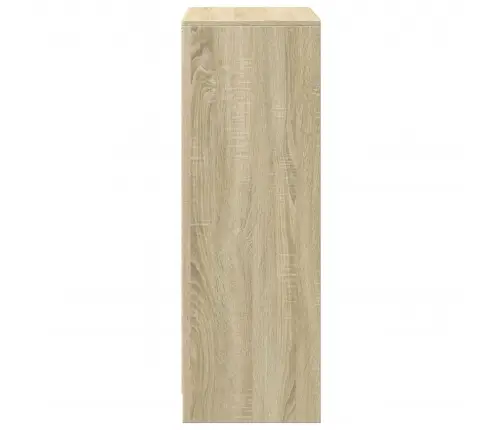 Kumode Ar Led, Ozolkoka Krāsa, 72X34X100 Cm, Inženierijas Koks Vidaxl