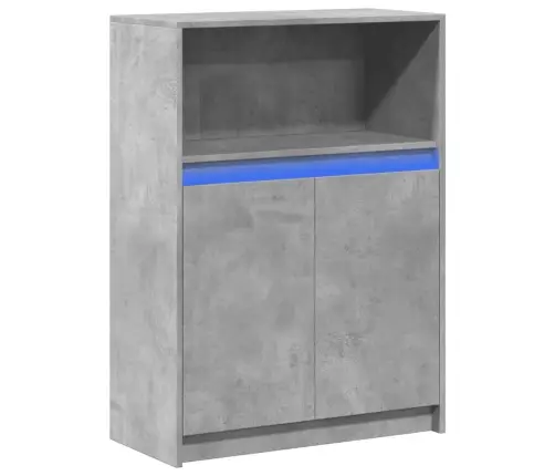 Šoninė Spintelė Su Led, Betono, 72X34X100cm Apdirbta Mediena