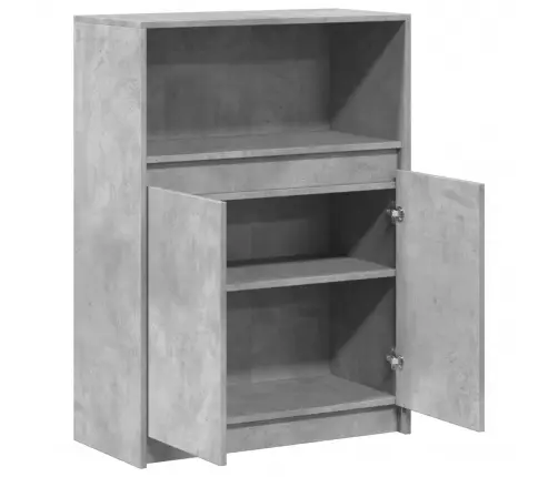 Šoninė Spintelė Su Led, Betono, 72X34X100cm Apdirbta Mediena