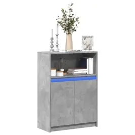 Puhvetkapp Led-Tulega, Betoonhall, 72X34X100 cm Tehispuit