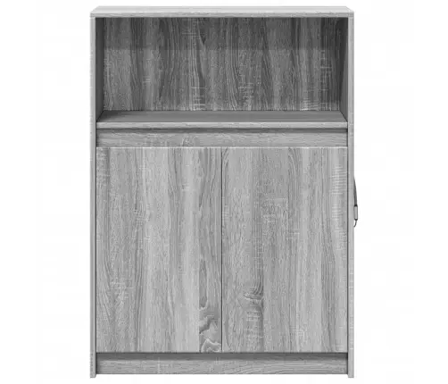 Kumode Ar Led, Pelēka Ozola, 72X34X100 Cm, Inženierijas Koks Vidaxl