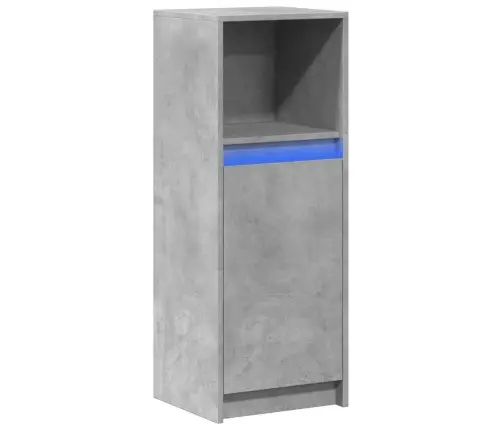 Šoninė Spintelė Su Led, Betono, 38X34X100cm Apdirbta Mediena