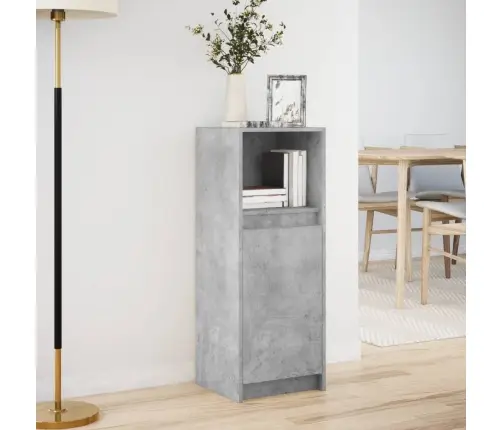 Šoninė Spintelė Su Led, Betono, 38X34X100cm Apdirbta Mediena