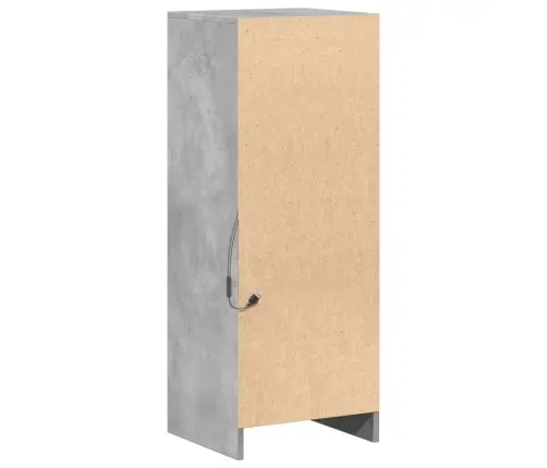 Šoninė Spintelė Su Led, Betono, 38X34X100cm Apdirbta Mediena