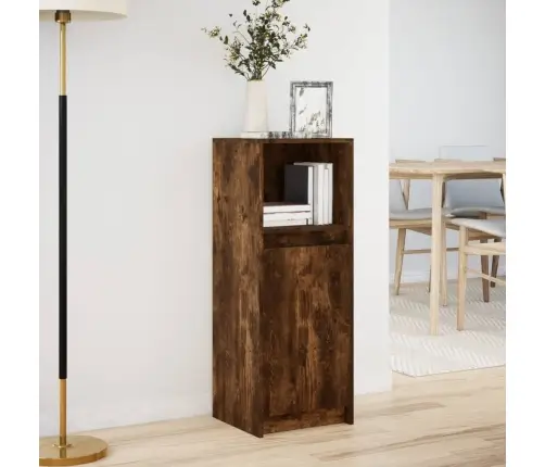 Šoninė Spintelė Su Led, Dūminio Ąžuolo, 38X34X100cm Mediena