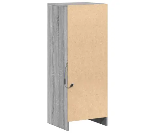 Kumode Ar Led, Pelēka Ozola, 38X34X100 Cm, Inženierijas Koks Vidaxl