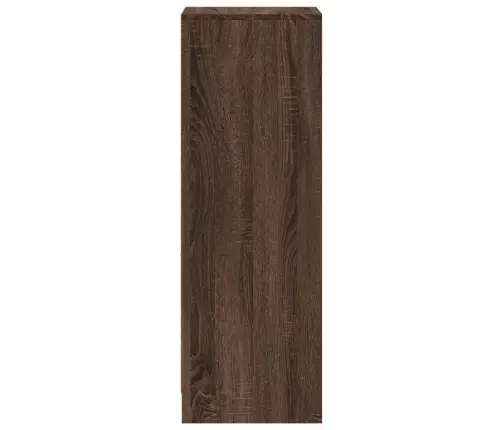 Kumode Ar Led, Brūna Ozola, 38X34X100 Cm, Inženierijas Koks Vidaxl