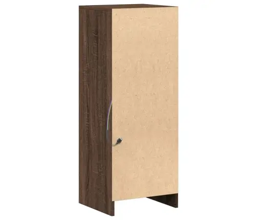 Kumode Ar Led, Brūna Ozola, 38X34X100 Cm, Inženierijas Koks Vidaxl