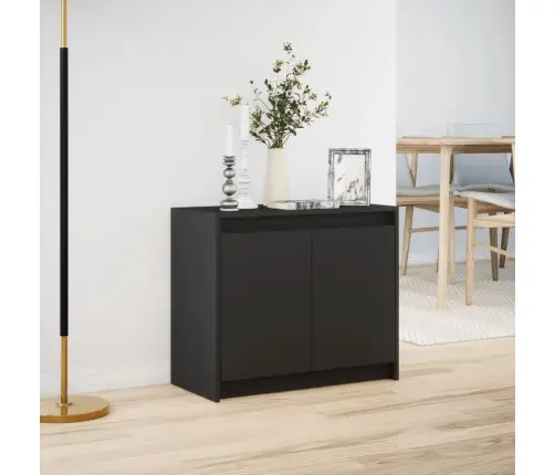 Kumode Ar Led, Melna, 72X34X61 Cm, Inženierijas Koks Vidaxl