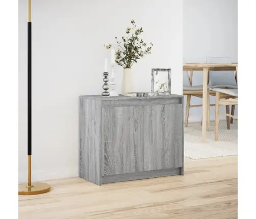 Šoninė Spintelė Su Led, Pilka Ąžuolo, 72X34X61cm Mediena