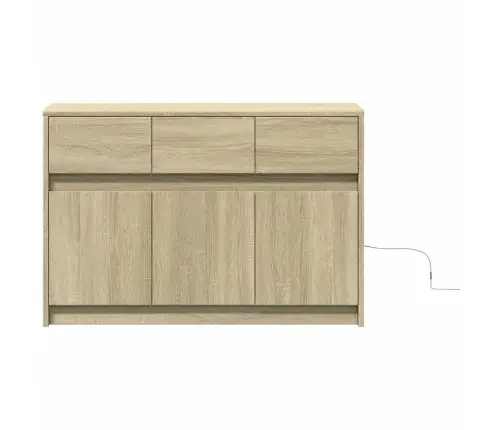 Televizoriaus Spintelė Su Led, Ąžuolo, 91X34X61cm Mediena