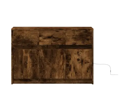 Telerikapp Led-Tuledega, Suitsutamm, 91X34X61 cm Tehispuit