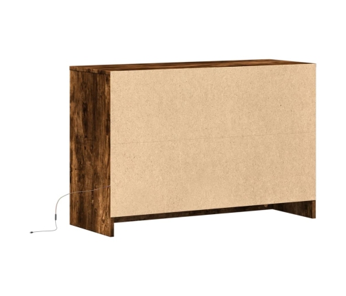 Tv Skapītis Ar Led, Koka Krāsa, 91X34X61 Cm, Inženierijas Koks Vidaxl