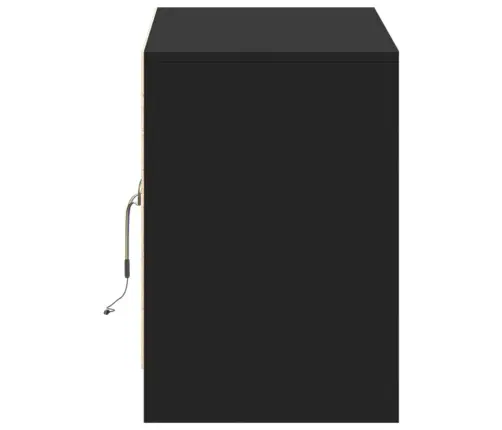 Tv Skapītis Ar Led, Melns, 100X34X50 Cm, Inženierijas Koks Vidaxl