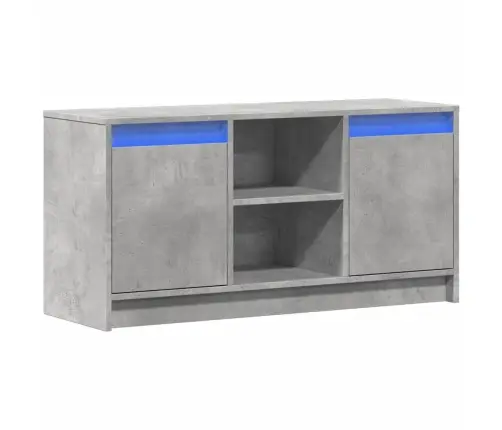 Televizoriaus Spintelė Su Led, Betono, 100X34X50cm Mediena