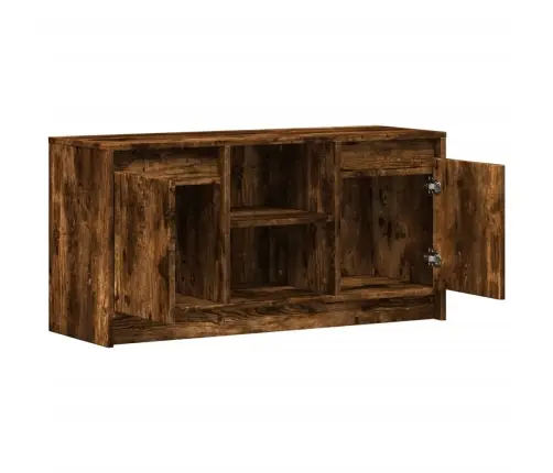 Tv Skapītis Ar Led, Koka Krāsa, 100X34X50 Cm, Inženierijas Koks Vidaxl