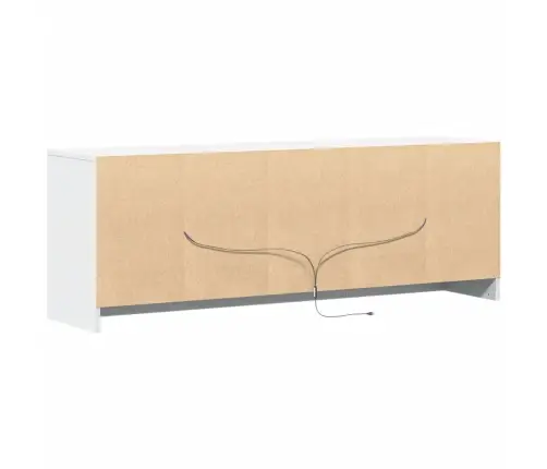 Tv Skapītis Ar Led, Balts, 139,5X34X50 Cm, Inženierijas Koks Vidaxl