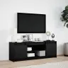 Tv Skapītis Ar Led, Melns, 139,5X34X50 Cm, Inženierijas Koks Vidaxl