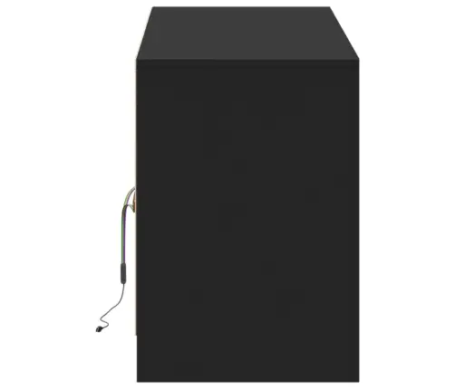 Tv Skapītis Ar Led, Melns, 139,5X34X50 Cm, Inženierijas Koks Vidaxl