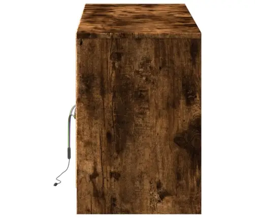 Tv Skapītis Ar Led, Ozola, 139,5X34X50 Cm, Inženierijas Koks Vidaxl