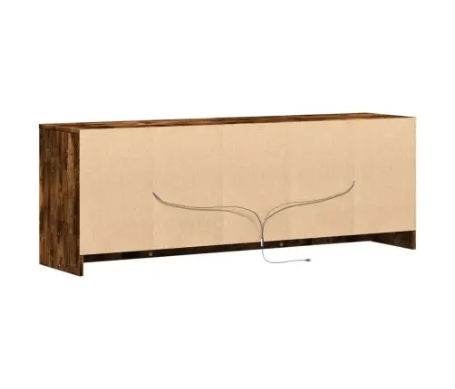 Tv Skapītis Ar Led, Ozola, 139,5X34X50 Cm, Inženierijas Koks Vidaxl