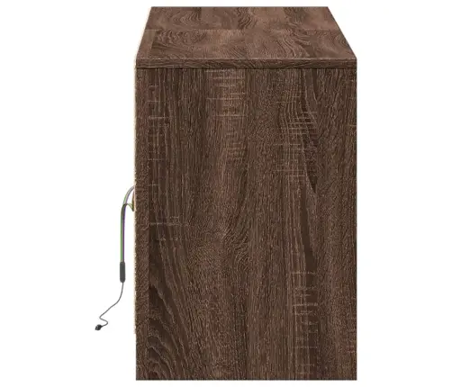 Tv Skapītis Ar Led, Brūns, 139,5X34X50 Cm, Inženierijas Koks Vidaxl