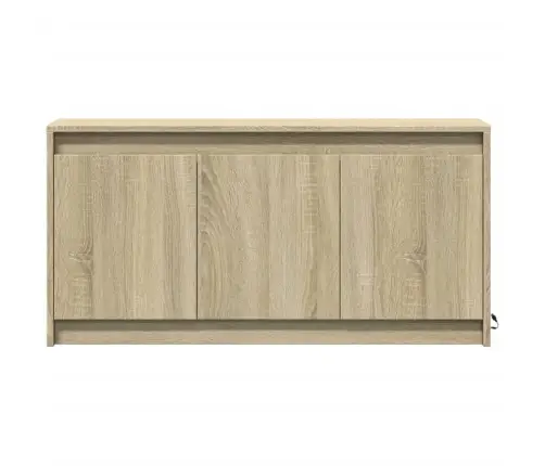Tv Skapītis Ar Led, Koka Krāsa, 100X34X50 Cm, Inženierijas Koks Vidaxl