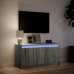 Tv Skapītis Ar Led, Pelēks, 100X34X50 Cm, Inženierijas Koks Vidaxl