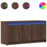 Televizoriaus Spintelė Su Led, Ruda, 100X34X50cm Mediena
