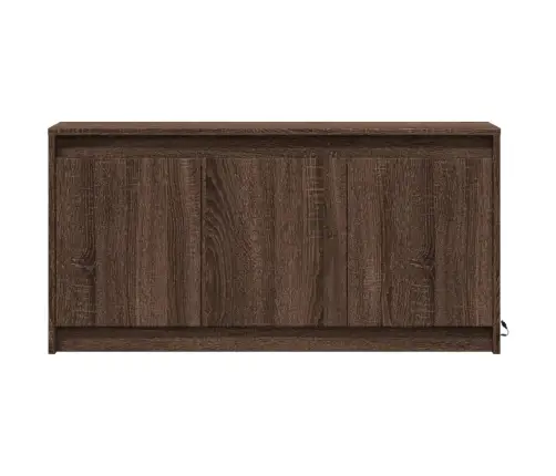 Televizoriaus Spintelė Su Led, Ruda, 100X34X50cm Mediena
