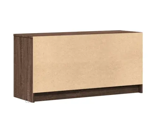Televizoriaus Spintelė Su Led, Ruda, 100X34X50cm Mediena