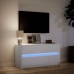 Telerikapp Led-Tuledega, Valge, 100 X 34 X 50 cm Tehispuit