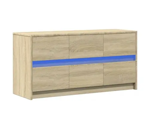 Tv Skapītis Ar Led, Koka Krāsa, 100X34X50 Cm, Inženierijas Koks Vidaxl