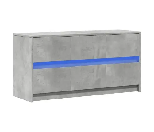 Telerikapp Led-Tuledega, Betoonhall, 100X34X50 cm Tehispuit