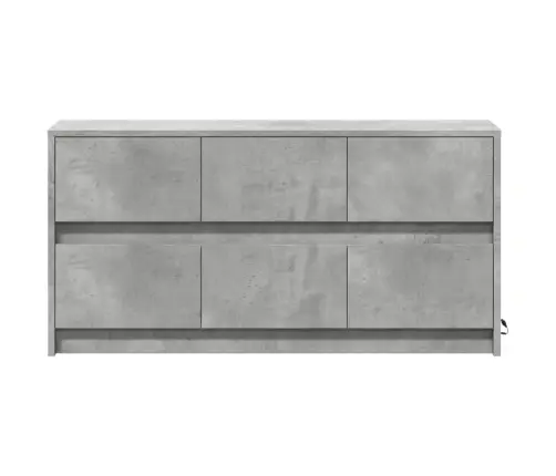 Telerikapp Led-Tuledega, Betoonhall, 100X34X50 cm Tehispuit