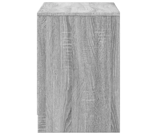 Tv Skapītis Ar Led, Pelēks, 100X34X50 Cm, Inženierijas Koks Vidaxl