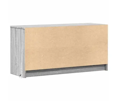 Tv Skapītis Ar Led, Pelēks, 100X34X50 Cm, Inženierijas Koks Vidaxl
