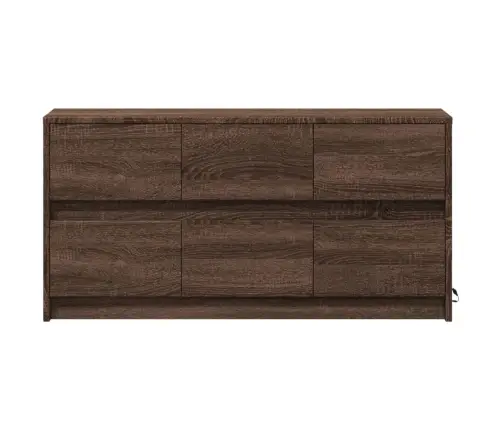 Tv Skapītis Ar Led, Brūna Ozola, 100X34X50Cm, Inženierijas Koks Vidaxl