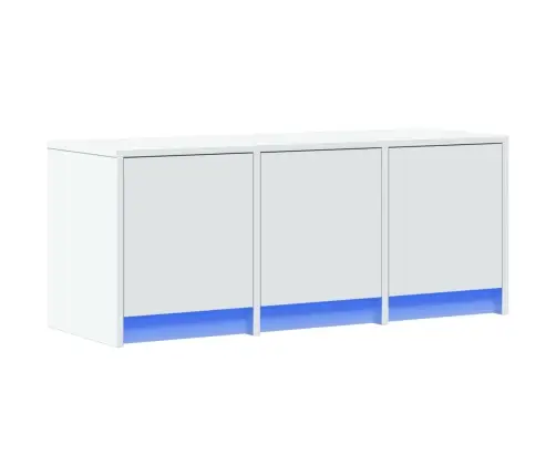 Tv Skapītis Ar Led, Balts, 97X34X40 Cm, Inženierijas Koks Vidaxl