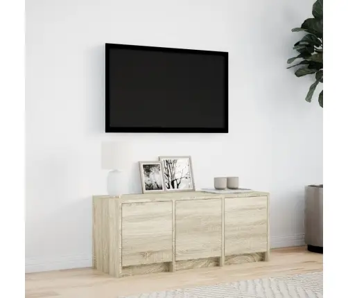 Tv Skapītis Ar Led, Koka Krāsa, 97X34X40 Cm, Inženierijas Koks Vidaxl