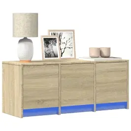 Televizoriaus Spintelė Su Led, Ąžuolo, 97X34X40cm Mediena