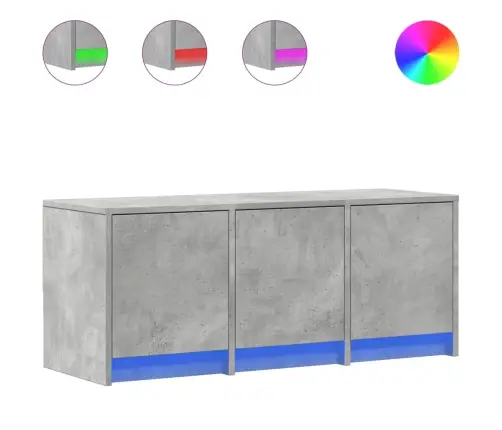 Televizoriaus Spintelė Su Led, Betono, 97X34X40cm Mediena