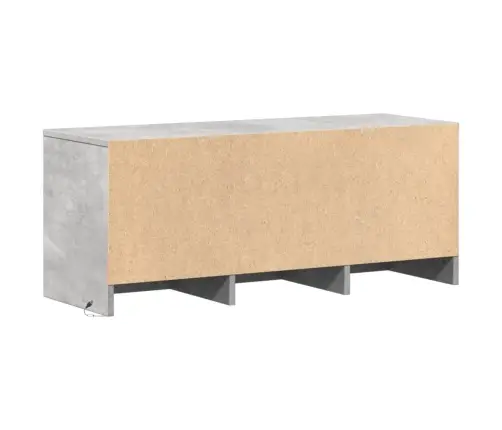 Televizoriaus Spintelė Su Led, Betono, 97X34X40cm Mediena