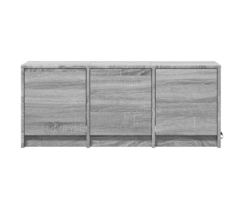 Televizoriaus Spintelė Su Led, Pilka, 97X34X40cm Mediena