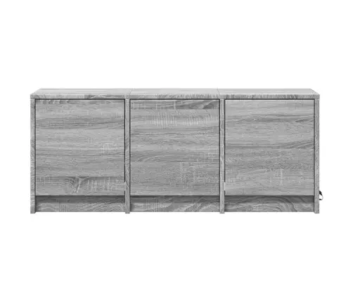 Tv Skapītis Ar Led, Pelēks, 97X34X40 Cm, Inženierijas Koks Vidaxl